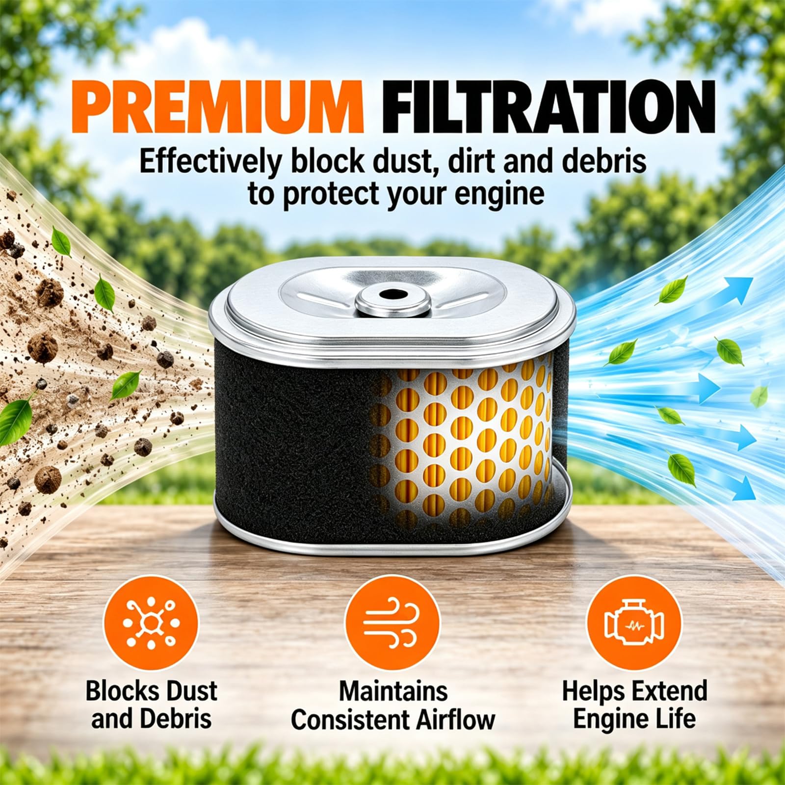 Honda GX160 Air Filter 6 Pack - OEM Replacement -4
