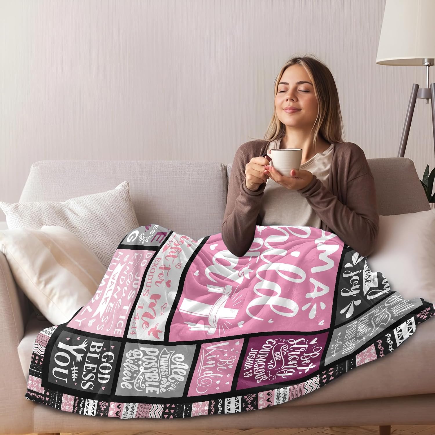 Christian Gifts for Women, Baptism Gifts for Girl, Religious Gifts for Women, Christian Blanket, Catholic Spiritual Bible Merch 60"x50" Throws Blanket for Christmas Birthday - Image 5