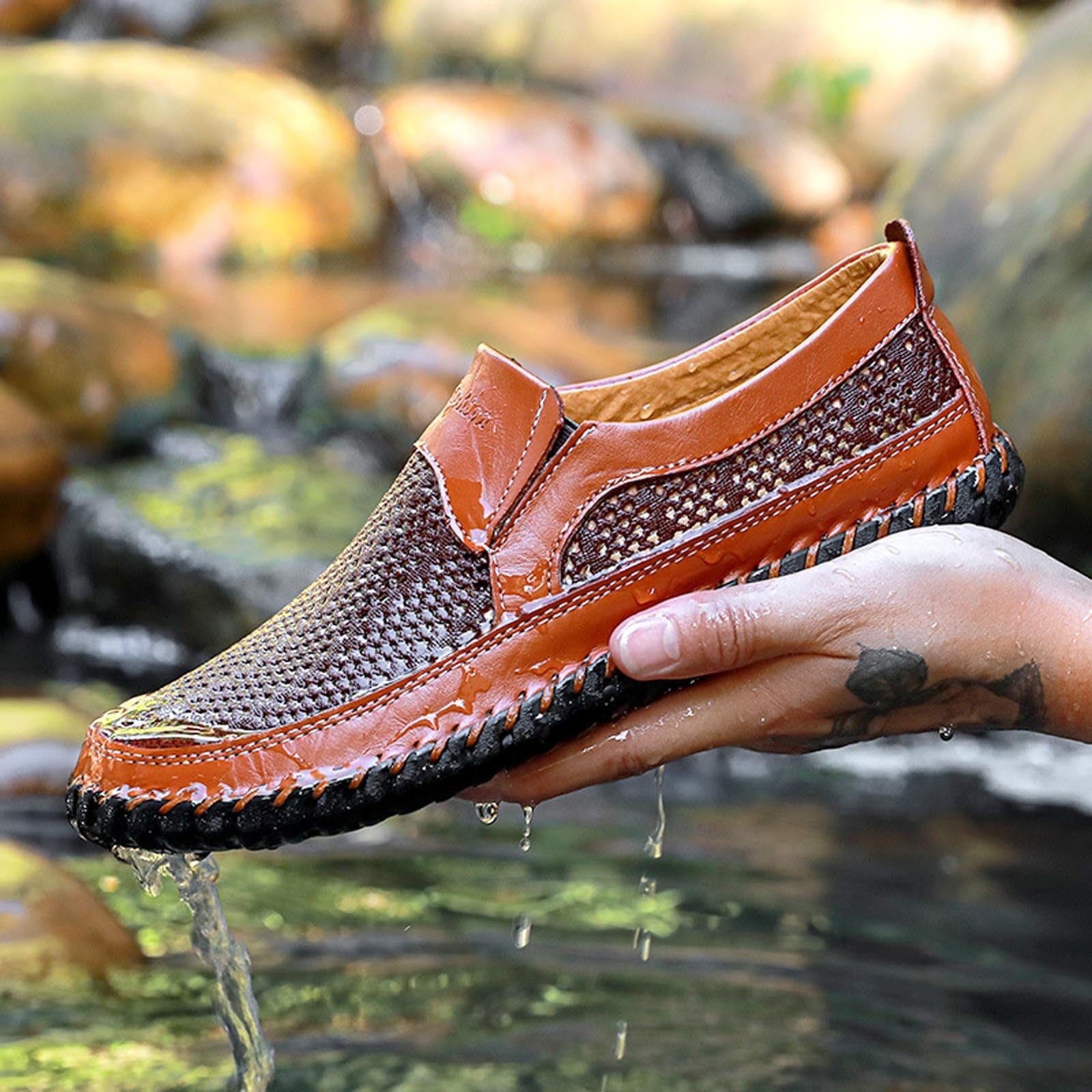 Generisch Chaussons décontractés avec dessus en tricot respirant, semelle souple confortable pour un usage quotidien optimal