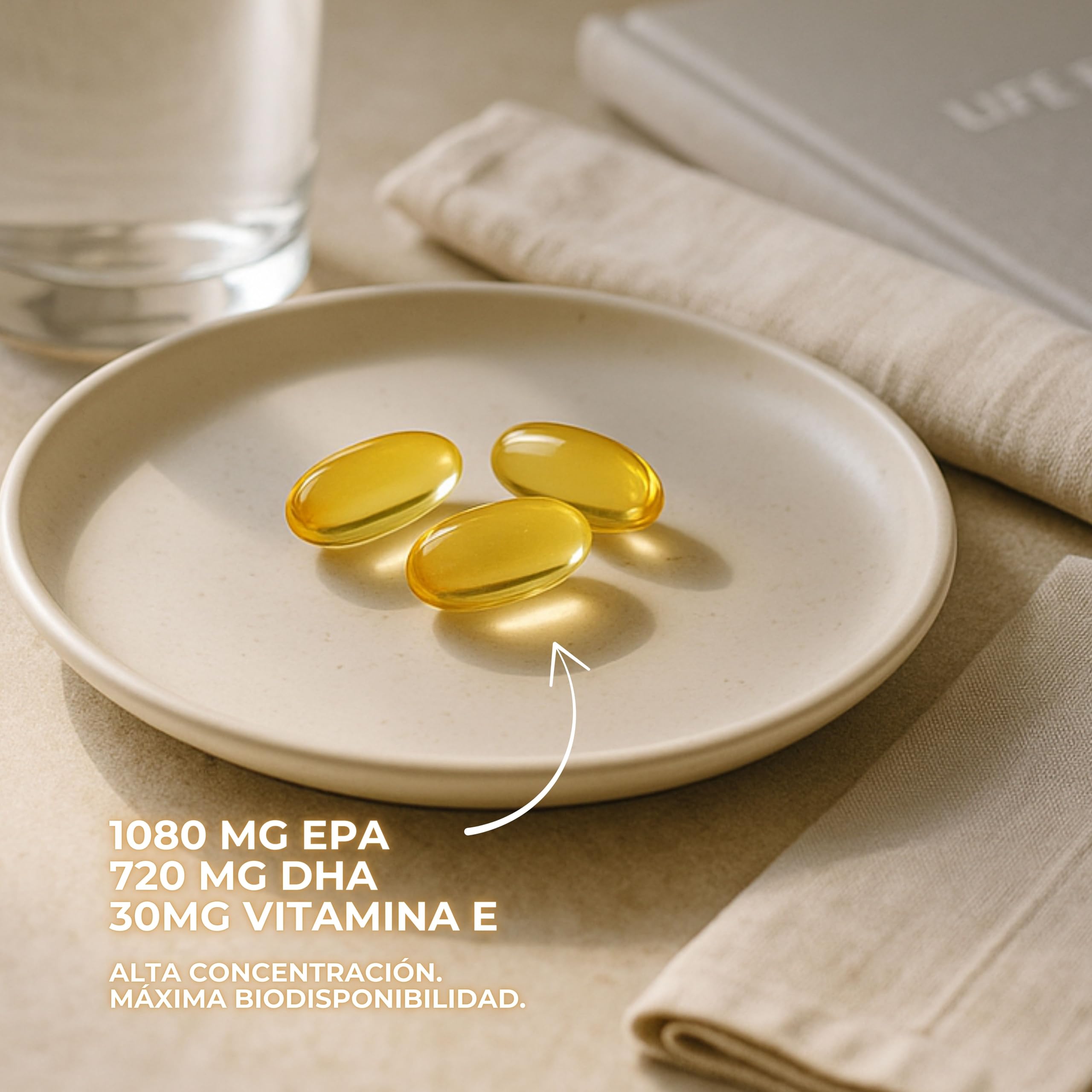 Omega 3 IFOS Capsulas 3000mg con Vitamina E, 30-90 Tomas - Life Pro Healthy, 35% EPA y 25% DHA, 3000mg por dosis diaria, Suplemento para la Salud Cardiovascular, Aceite de Pescado Puro y Destilado