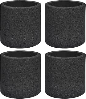 4Pcs Shop Vac Filters, 90585 Foam Sleeve VF2001 Filter Replacements for Most Shop Vac, Vacmaster Genie Shop Wet Dry Vacuums Include 5 Gallon and Above