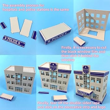 Mycity 1:87,1:64 Railway Scenery Model Police Station Building (1/87)