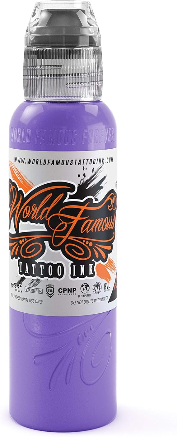 World Famous Purple Tattoo Ink, Vegan and Professional Ink, Made in USA, Galaxy Purple, .5 oz