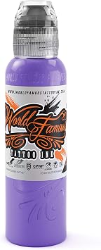 World Famous Purple Tattoo Ink, Vegan and Professional Ink, Made in USA, Galaxy Purple, .5 oz