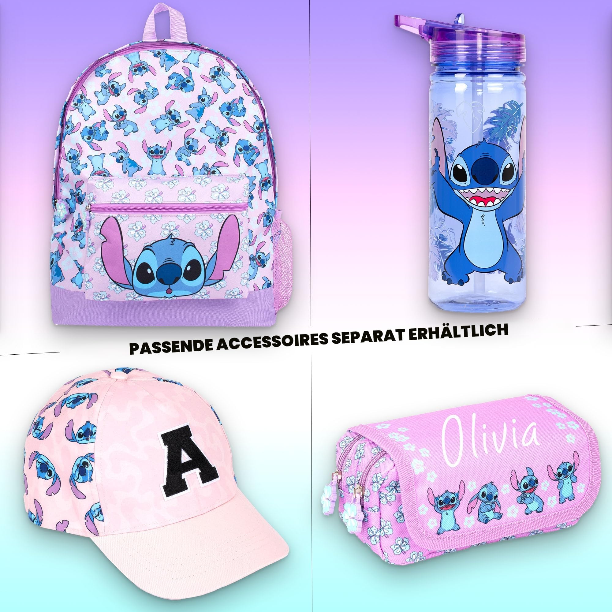 Disney Stitch Lunchtasche mit mehreren Fächern, für Kinder, Schule, thermisch isoliert, Doppeldecker, Lebensmittelbehälter für Mädchen