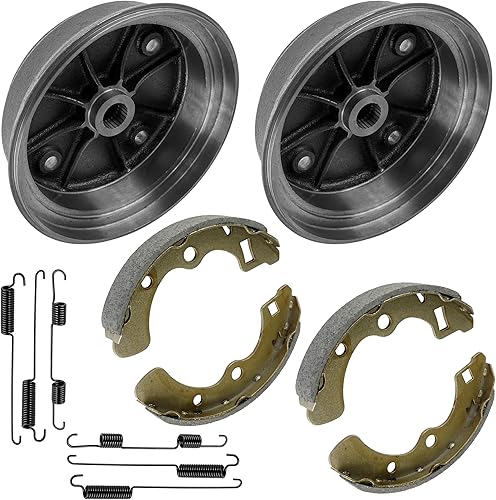 Miniatura 6 de Caltric 2 bujes de freno traseros con zapatas compatibles con Kawasaki Mule 3010 Diesel 4x4 KAF950B 2003 2004 2005-2008