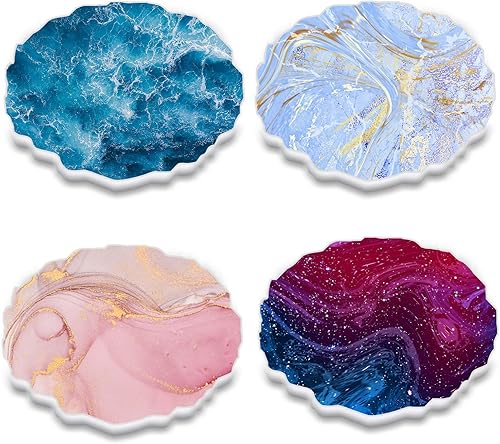 Miniatura 3 de ingsi Moldes de resina 10 moldes de posavasos de resina de geoda moldes de posavasos brillantes para fundición de resina moldes de posavasos de