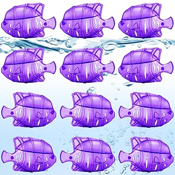 TOMOON Humidifier Tank Cleaner Fish for Warm & Cool Mist Humidifiers,Drop,Droplet,Adorable,Fish Tank,Aquarium - ?12 Pack Purpledegree