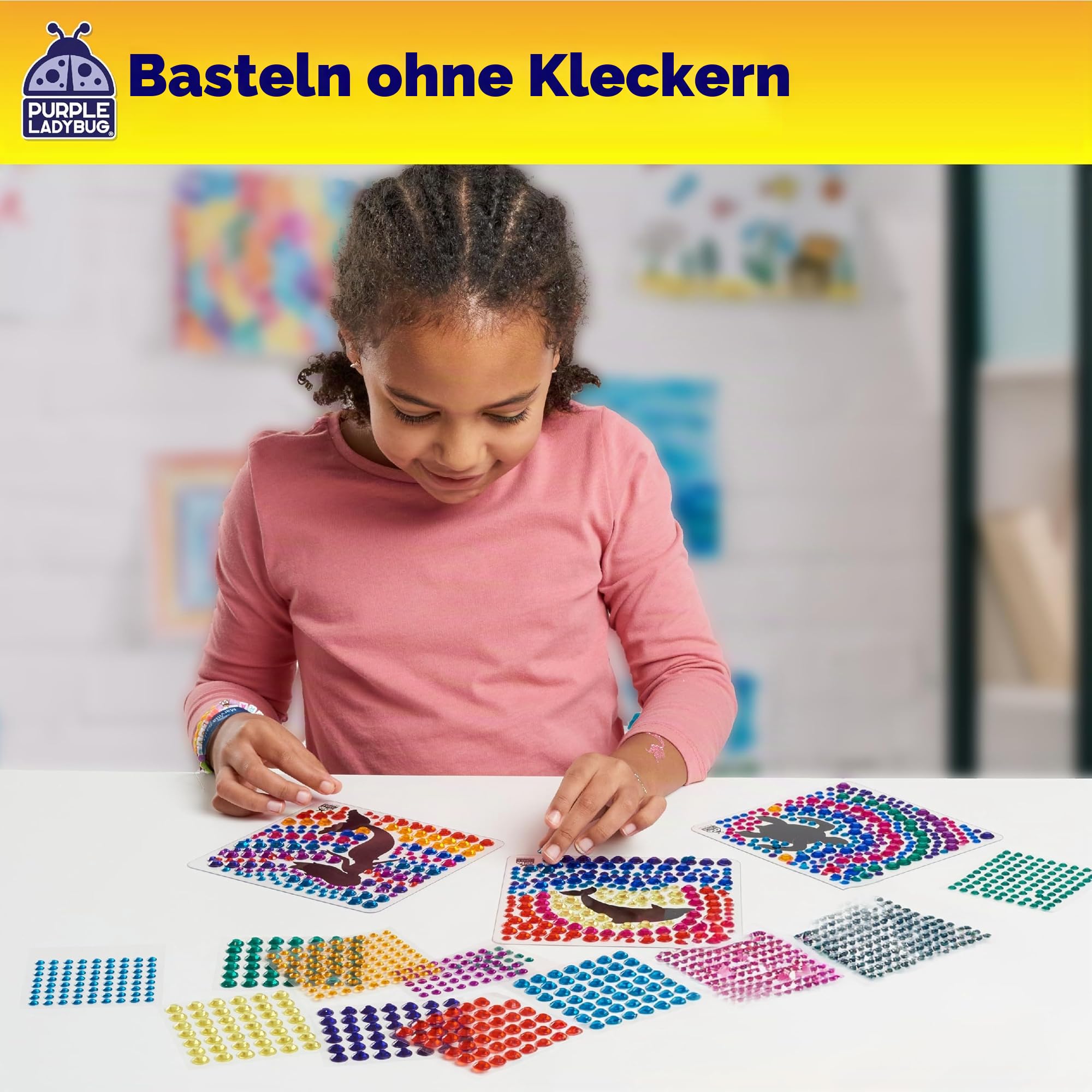 SUNGEMMERS Sonnenfänger Mosaik Bastelset Kinder ab 6 Jahre - Geschenk Mädchen 5 Jahre, Mädchen Geschenke 7 8 9 10 11 12 Jahre - Diamond Basteln Mädchen 8 Jahre - Kreatives DIY Meerjungfrau Spielzeug
