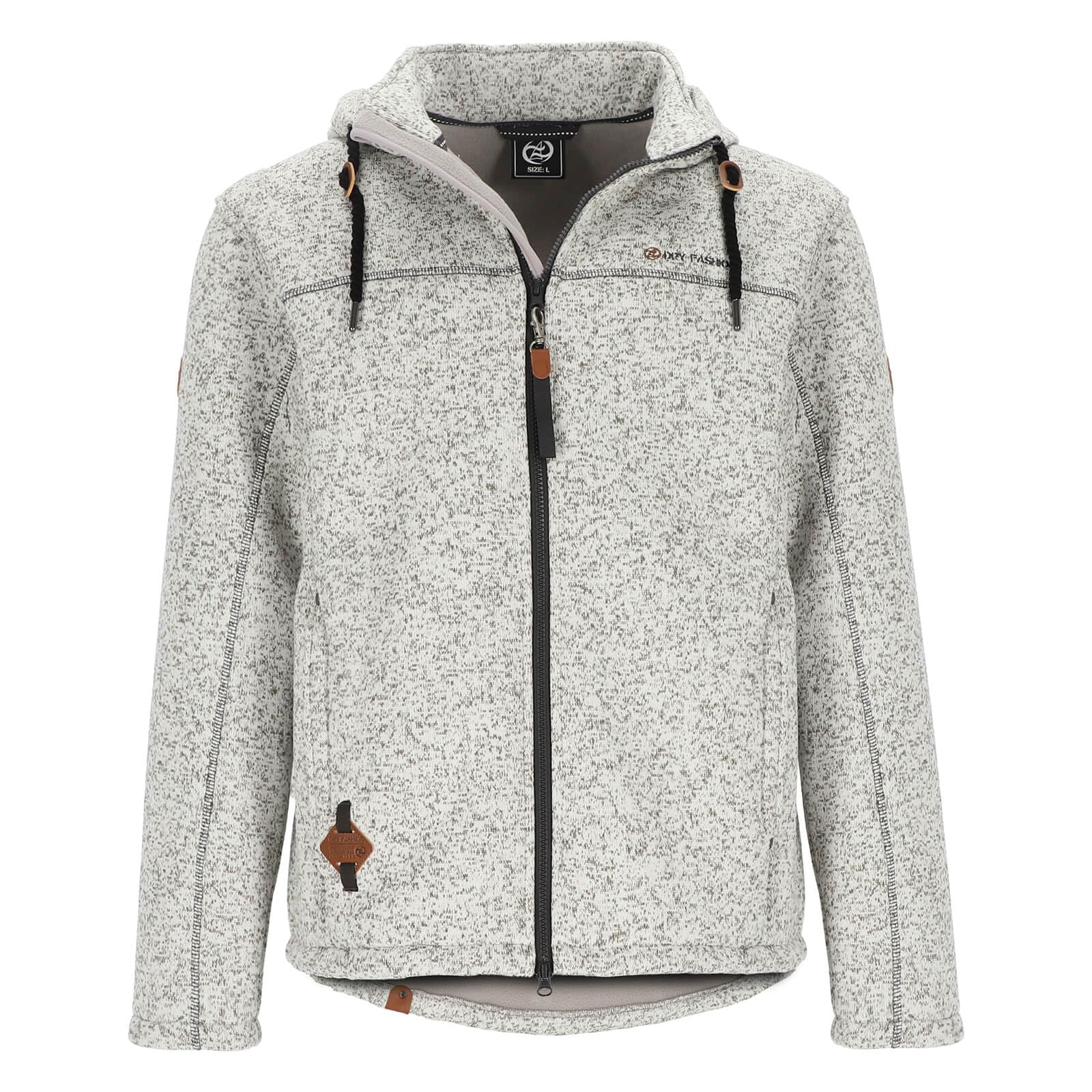 Dry Fashion Herren Wollfleece-Jacke Helgoland - Jacke Anthrazit, Größe XXL | Windabweisend & weich, Sportive Passform, Verstellbare Kapuze, Reißverschlusstaschen & Innentasche