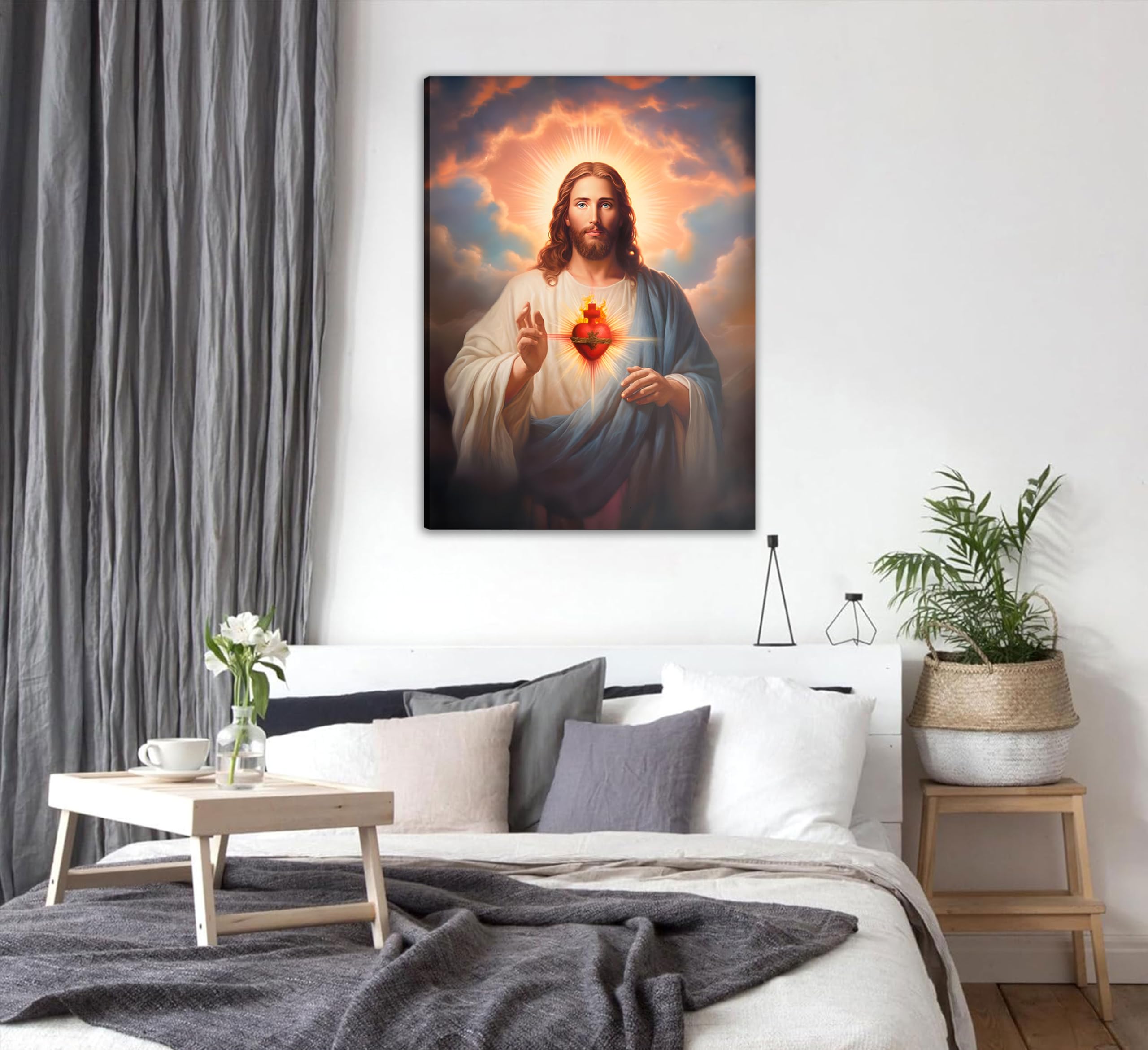 Amazon.co.jp: イエスの聖心 ウォールアート 絵画 神の慈悲 絵