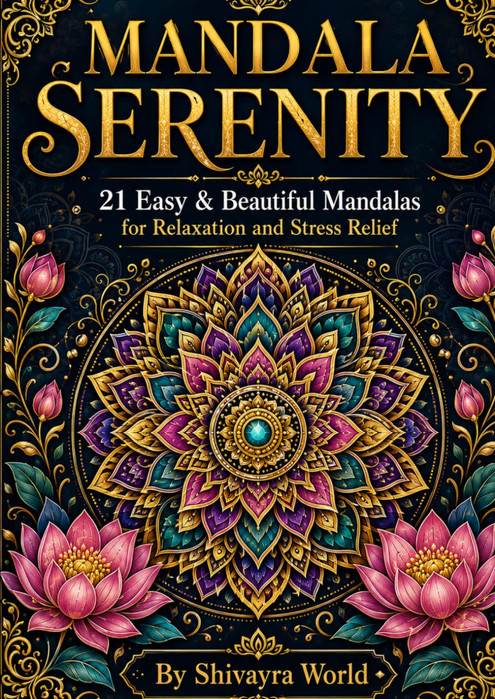 Mandala Serenity™: Adult Coloring Book: 21 Easy & Beautiful Mandalas for Relaxation, Mindfulness & Stress Relief