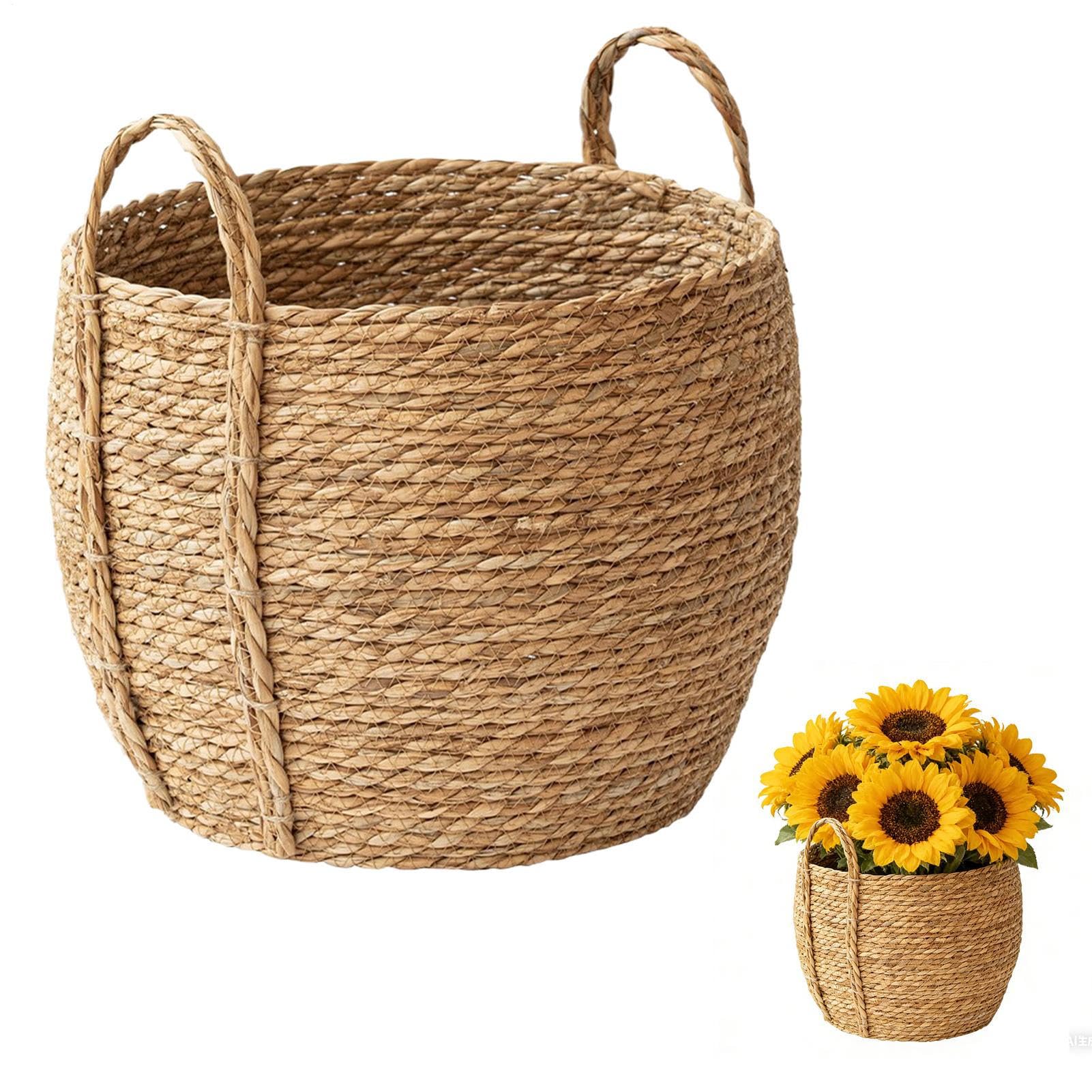 Panier à tressé haut de gamme élégant style maison de campagne