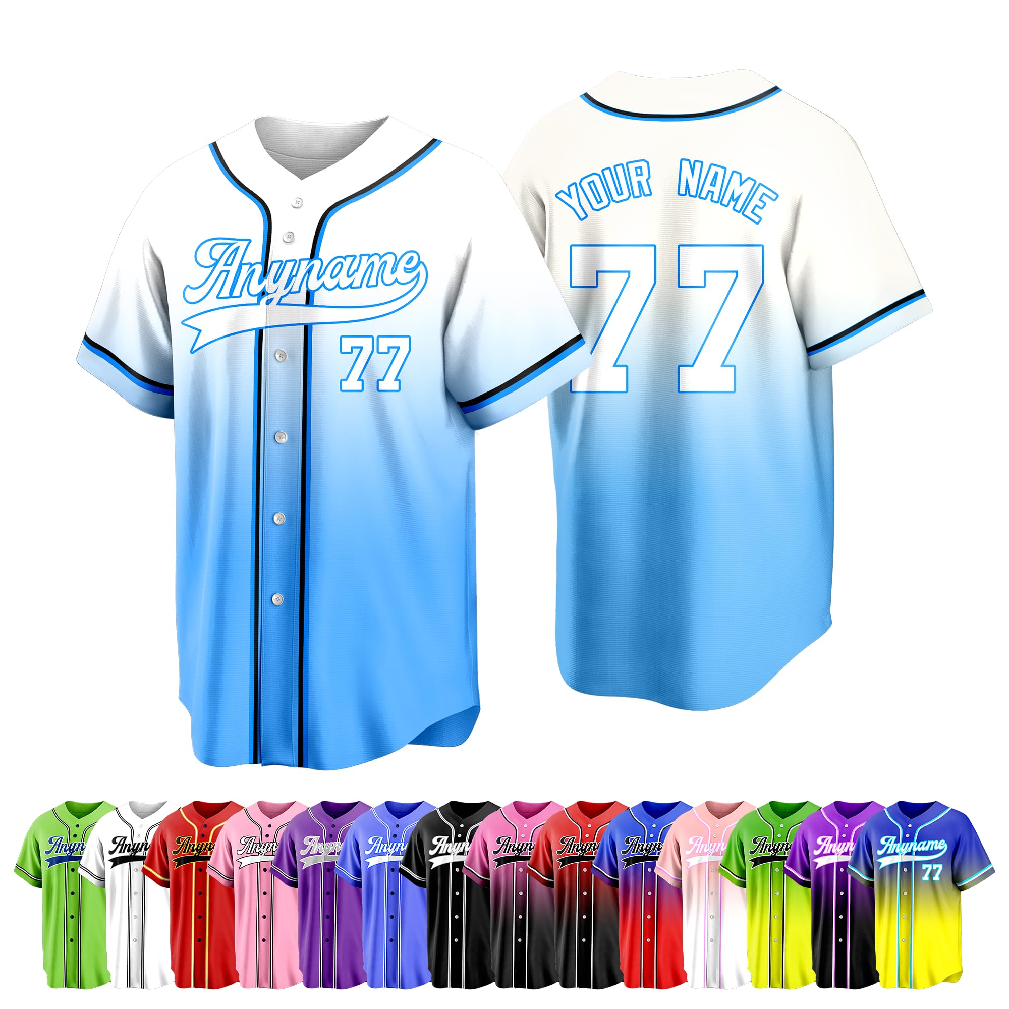 Custom Baseball Jersey Printed Stitched Names Numbers Logo Personalized Baseball Jersey for Men Women Youth Sports Fans