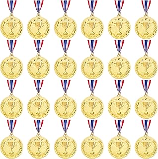 Caydo 12/24 Pieces Gold Award Medals Metal Winner Medals for Award for Adults for Competitions, Sports Events, Party, 2 Inch