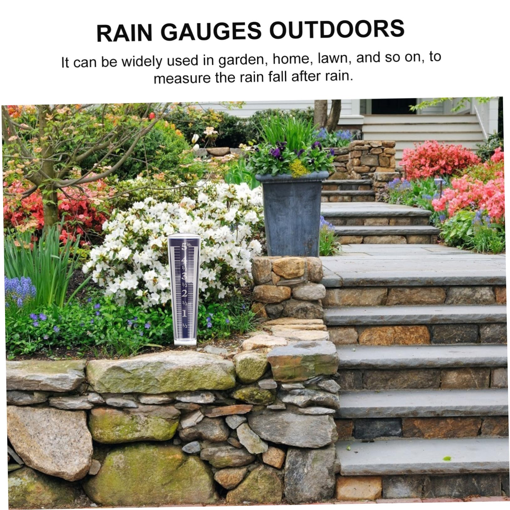 Hemobllo 5stücke Rain Gauge Transparent Niederschlagsmesser Für Garten Außenbereich Präzise Messung Einfache Installation Design Für Und Pflanzenpflege