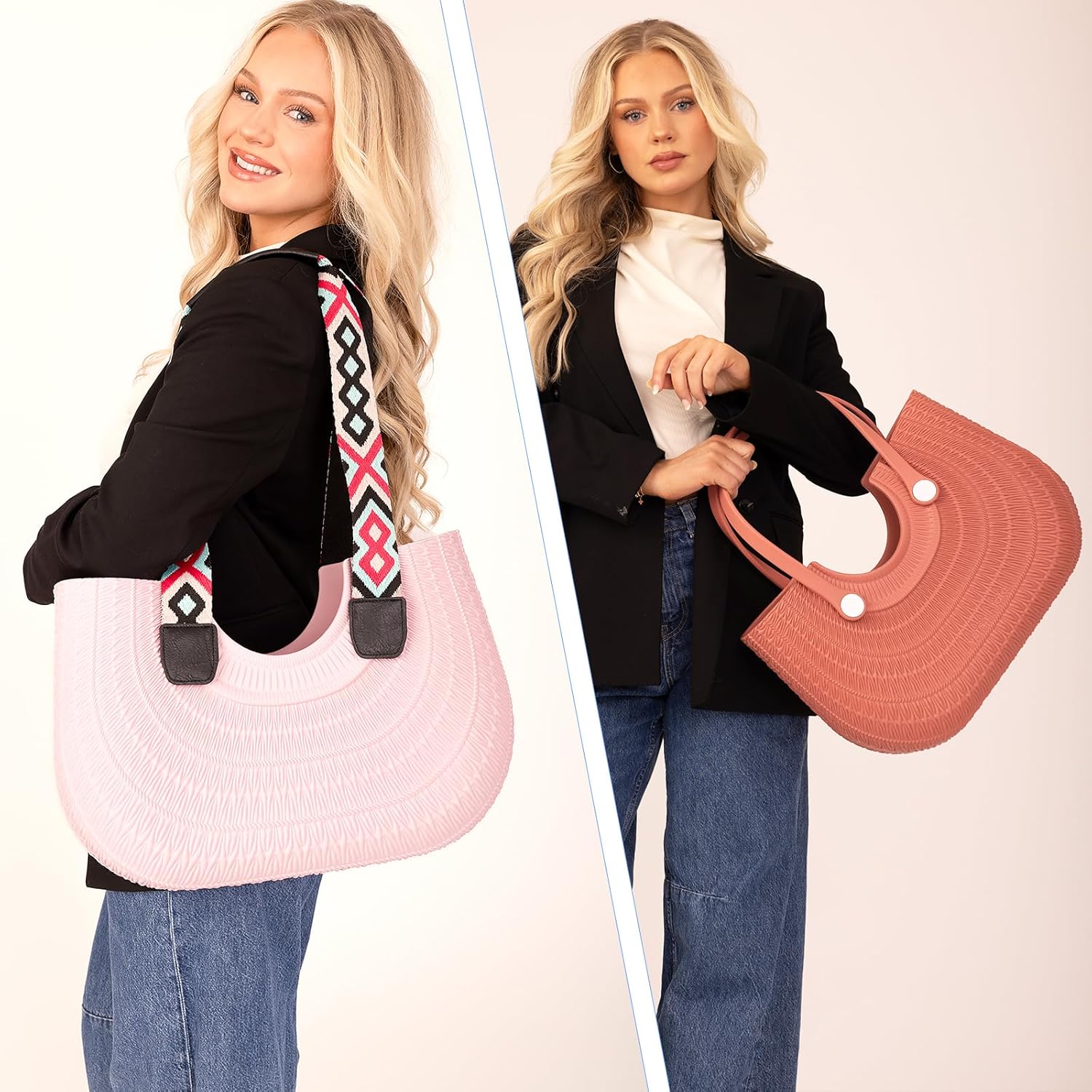 Blythe All Textured Rubber Beach Bag Lightweight Waterproof Washable Durable Travel Tote for Boat Pool Sports Gym - Image 2