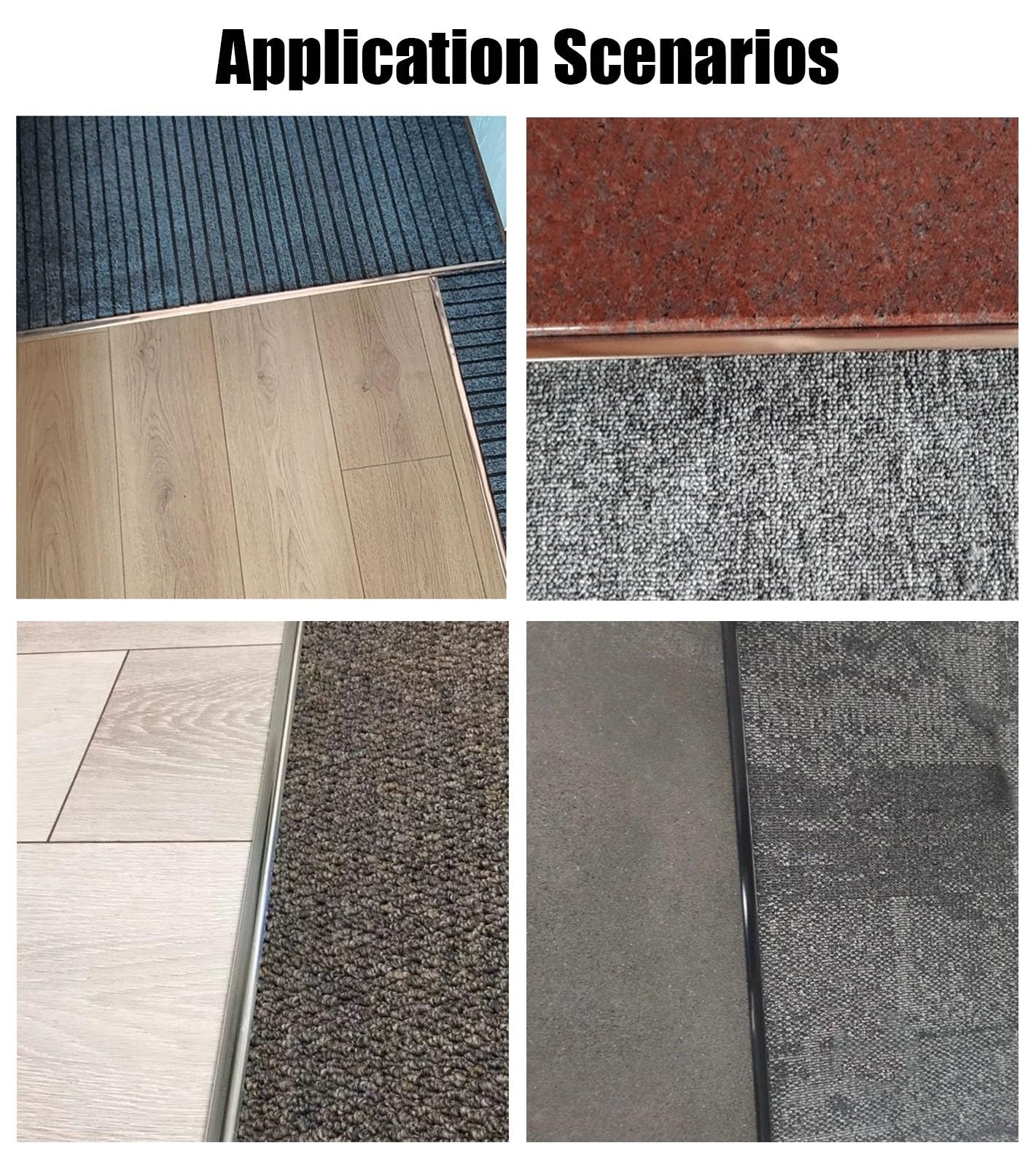 Perfil de Transición para Suelo Protector de Borde de Aleación de Aluminio