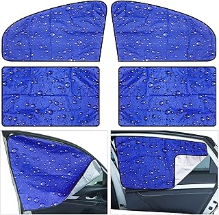 4 Pack Car Magnetic Sun Shade for Window Baby Rear Front Side Window Shade Sun Protection for Cars and Trucks Window Covers Privacy Shades for Baby (Blue)