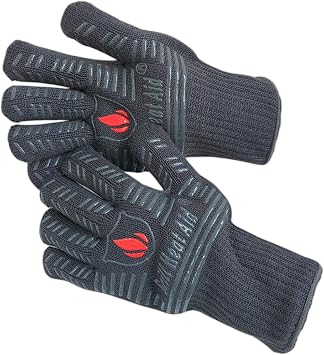 GRILL HEAT AID Premium BBQ Gloves - 1472 F Heat Resistant Grilling Mitts