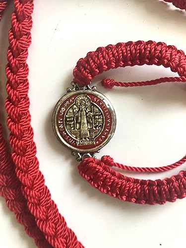 Miniatura 3 de Collar Medalla San Benito y Pulcera tejido de hilo