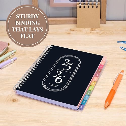 Miniatura 9 de Rileys - Agenda académica 2025-2026, agenda diaria, semanal y mensual, julio de 2025 a junio de 2026, páginas de notas para estudiantes,