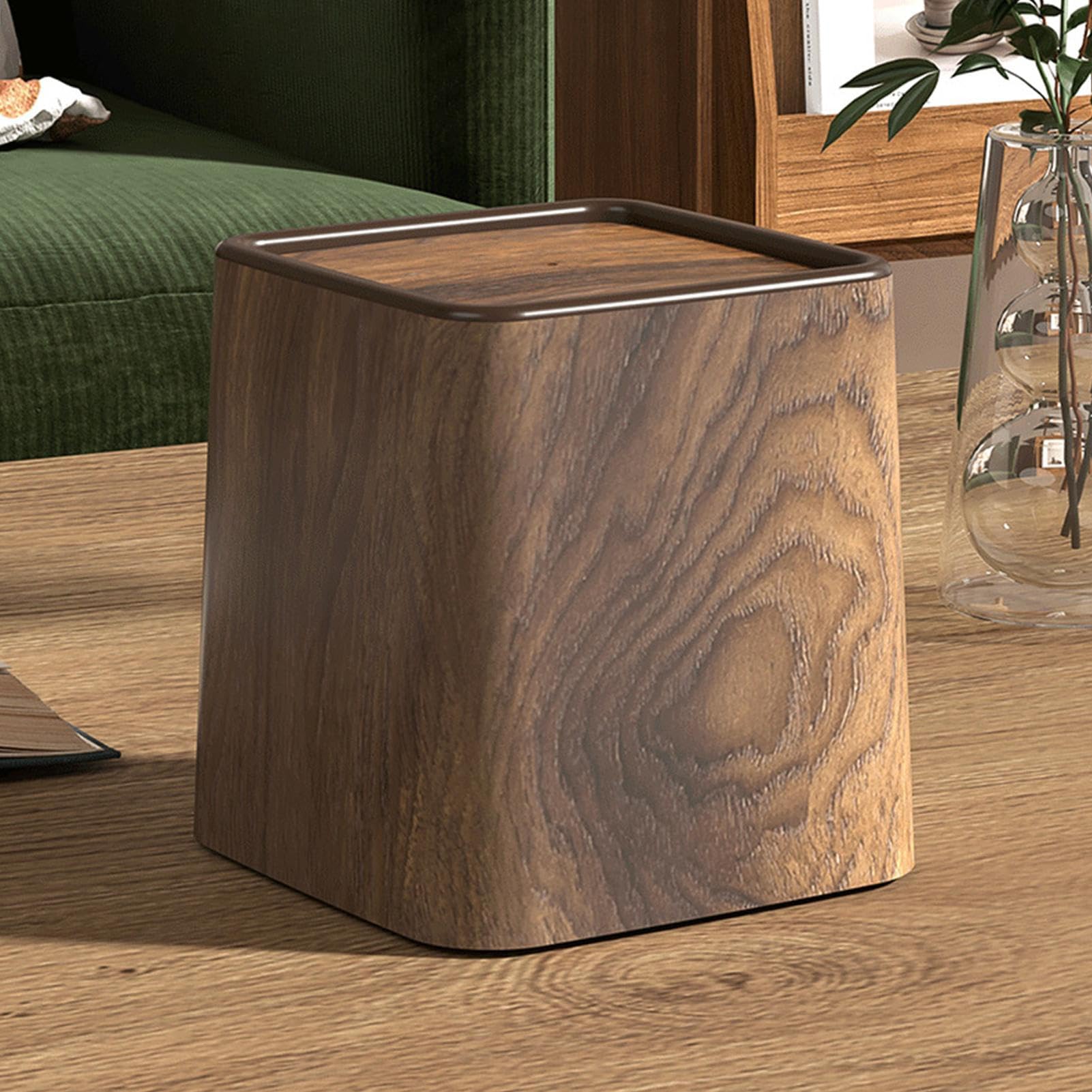 Genérico Cubo De Basura Para Escritorio | Papelera Pequeña,Cubo de Basura Retro con Tapa Ahorra Espacio para Habitación Infantil Cocina Residencia Universitaria