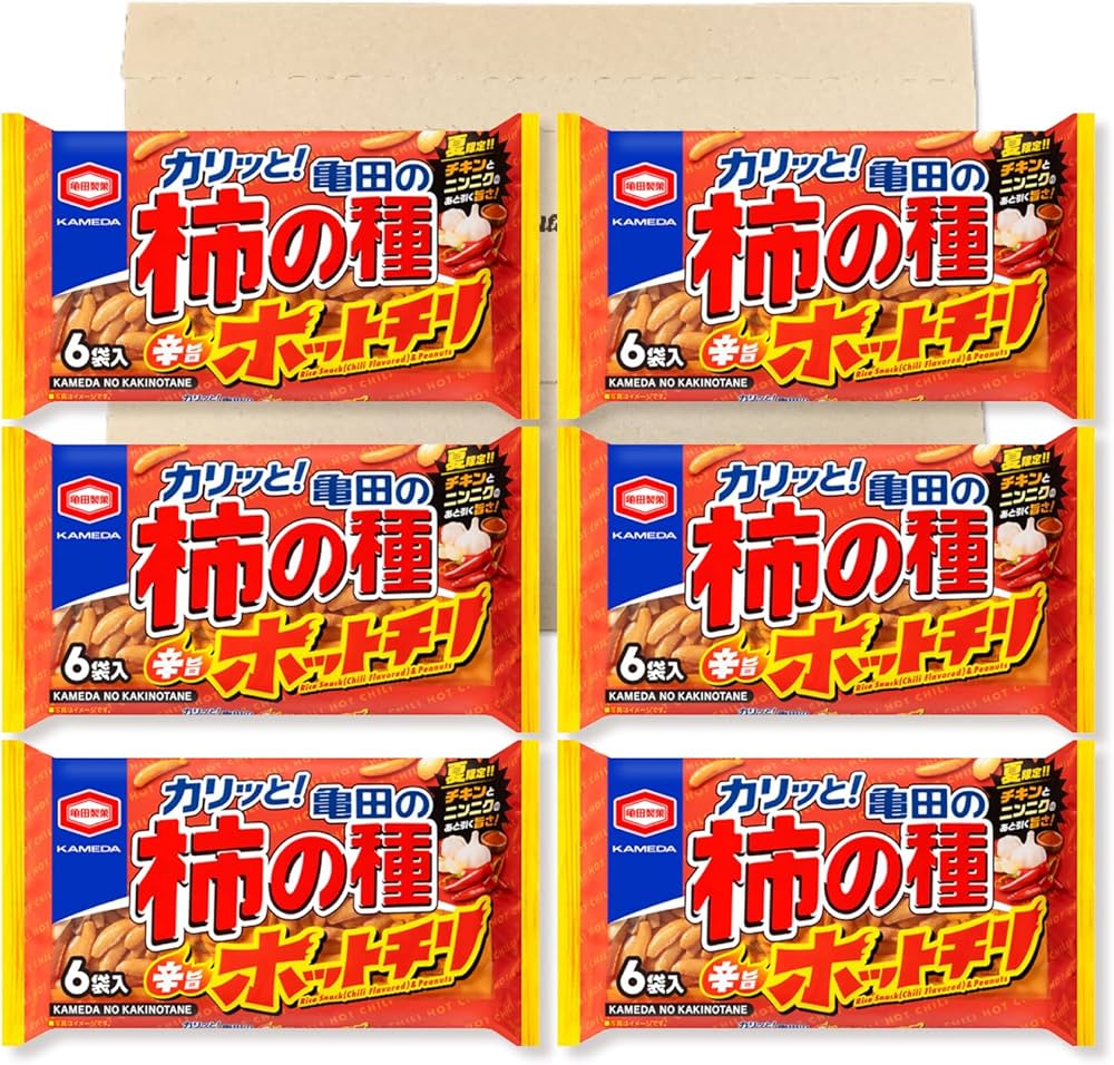 Amazon.co.jp: 亀田製菓 亀田の柿の種 辛旨ホットチリ 164g ×6袋
