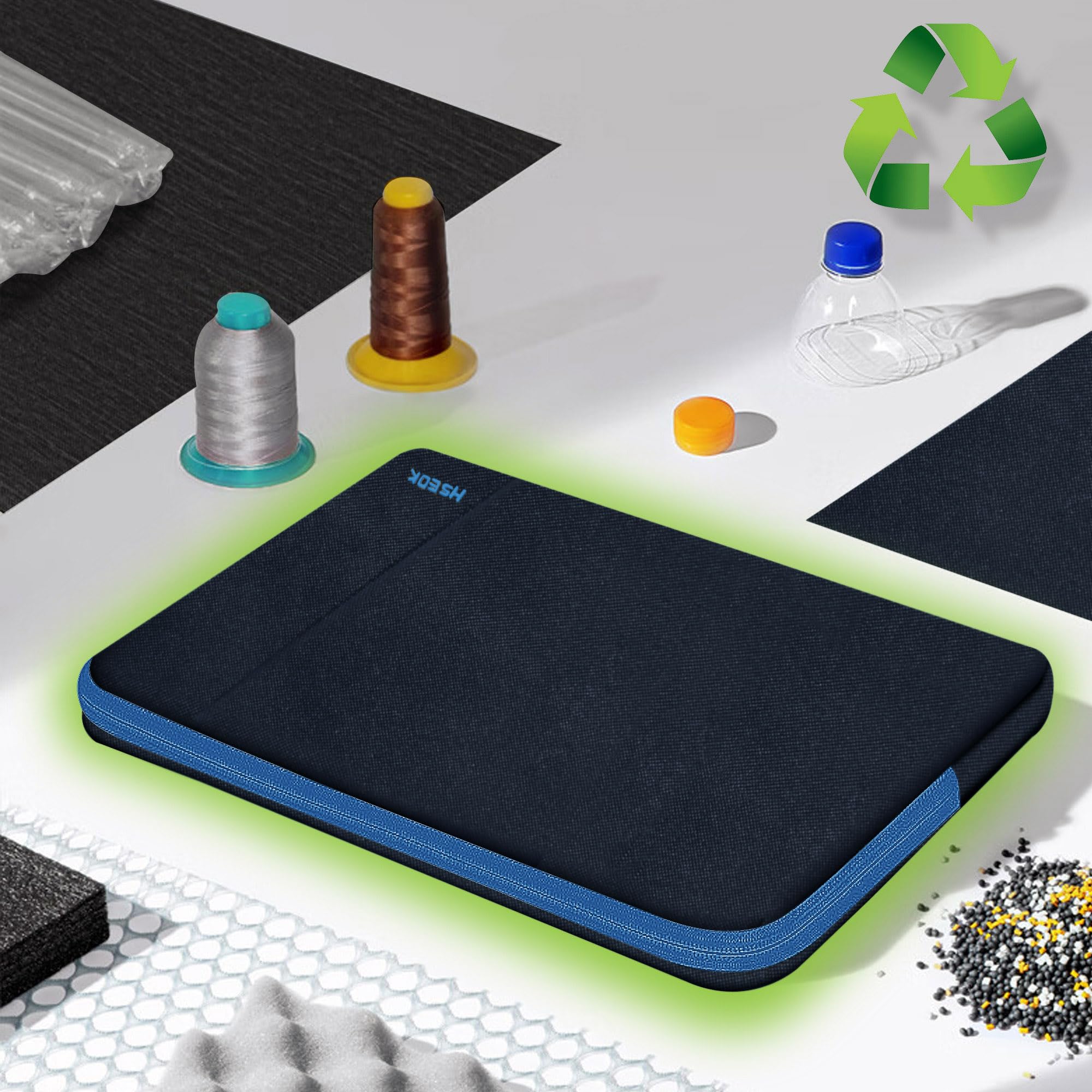 HSEOK Pokrowiec na laptopa etui ochronne kompatybilne z 13-13,3" / Retina i większość 13"-13,5" Acer HP Dell Lenovo Asus Huawei Mi Samsung,Czarno-niebieski