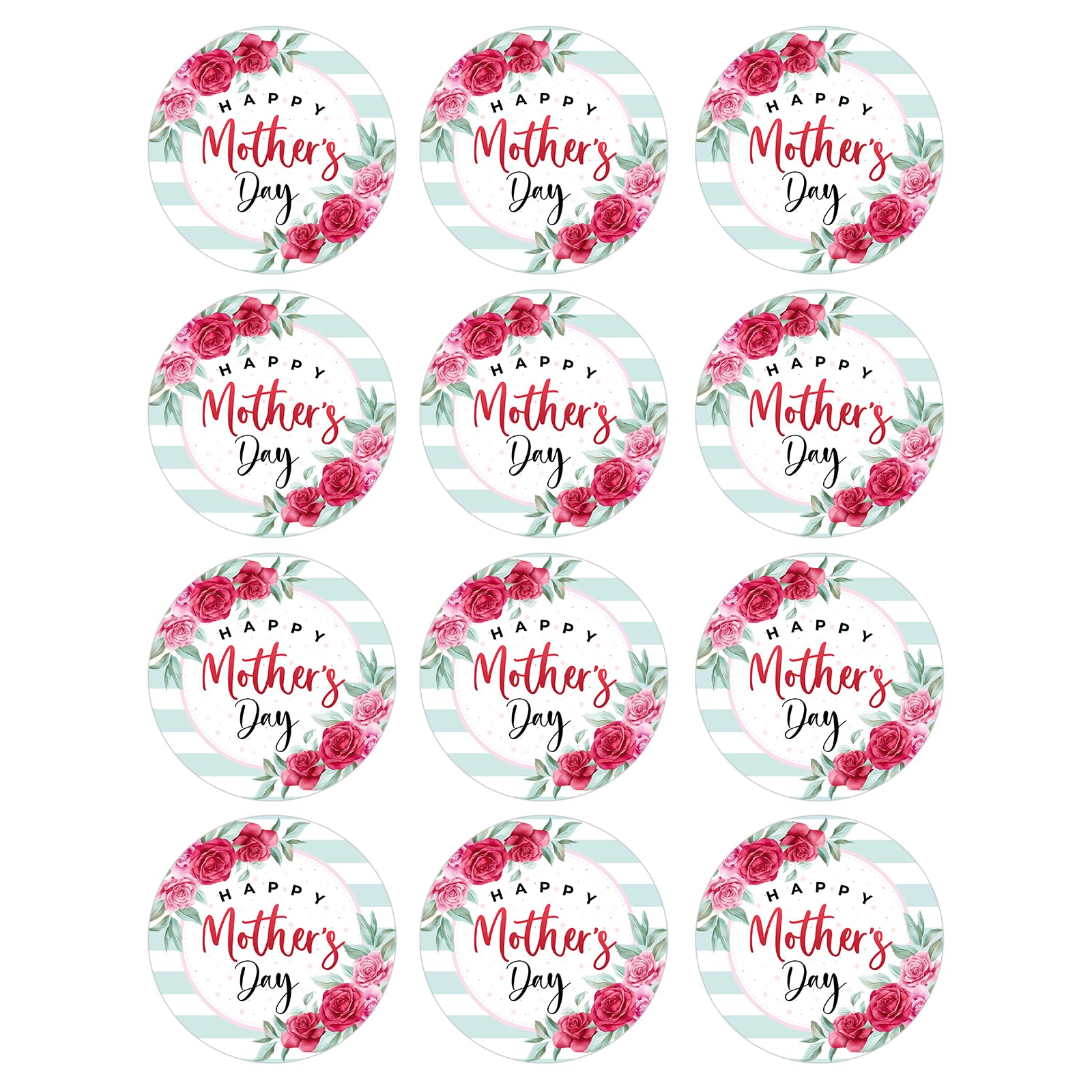 SICOHOME Happy Mothers Day Stickers - 36Pcs 1.5" Happy Mothers Day Tags Envelope Seals Gift Labels for Boxes Cards Gifts Bags Party Favors Decorations