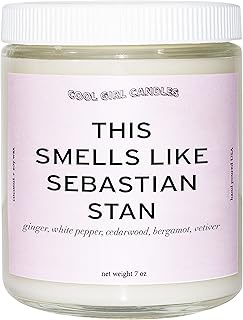 Cool Girl Candles | This Smells Like Sebastian Stan Scented Candle | All Natural Coconut Soy Wax | The Best Strong Scented Candles for Home Fragrance | Clean Burning | Funny Gifts | 8.5 fl oz
