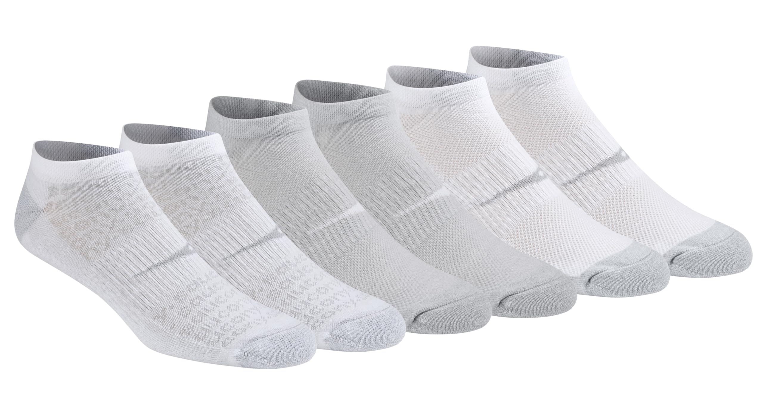 Saucony Men's RunDry Mesh Ventilating Comfort Fit Performance No-Show Socks, Available in M-XXL (6, 12, 18 Pairs)