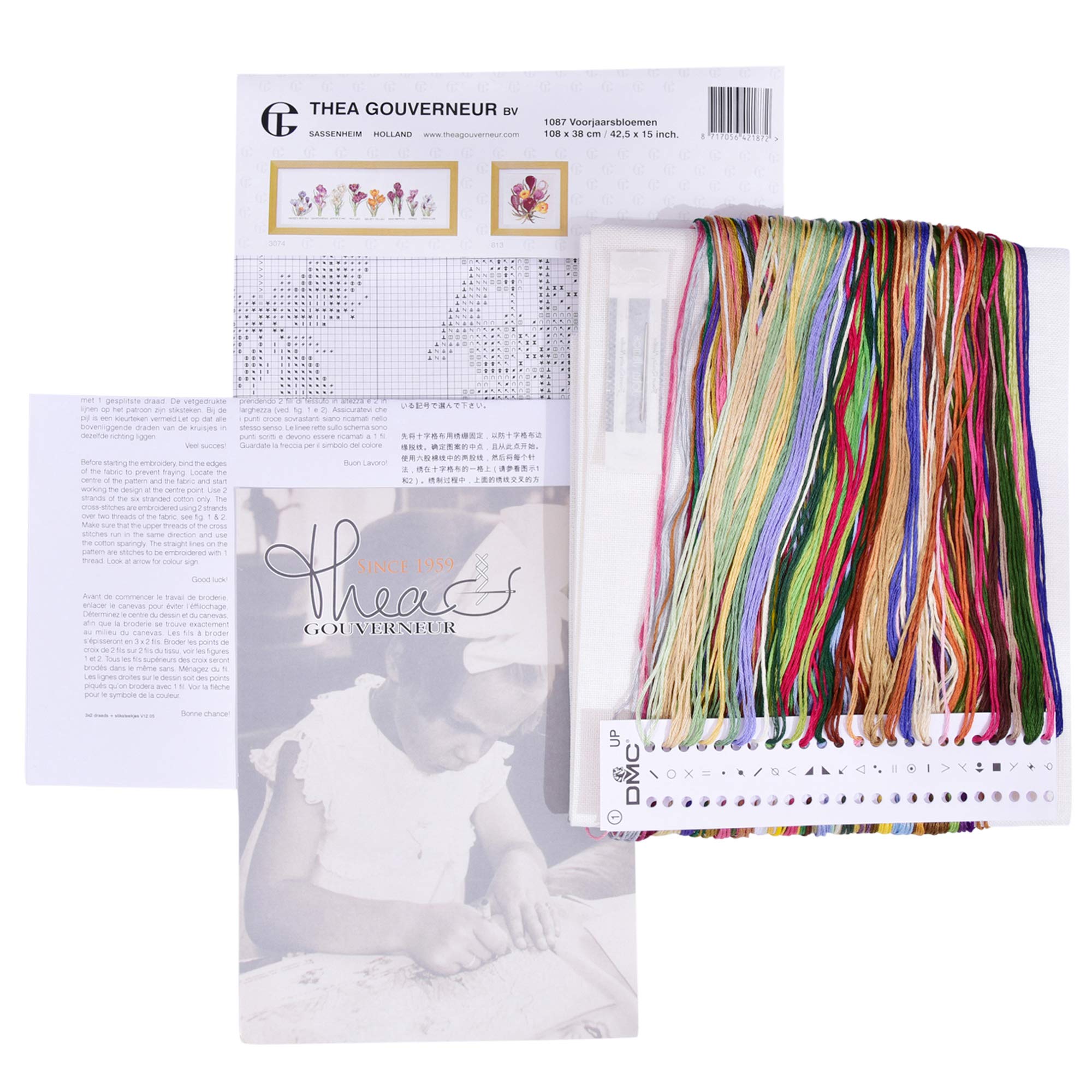 Thea Gouverneur - Kit Punto Croce Contato - Bulbi - Lino - 32 Conteggi - Per adulti - 1087