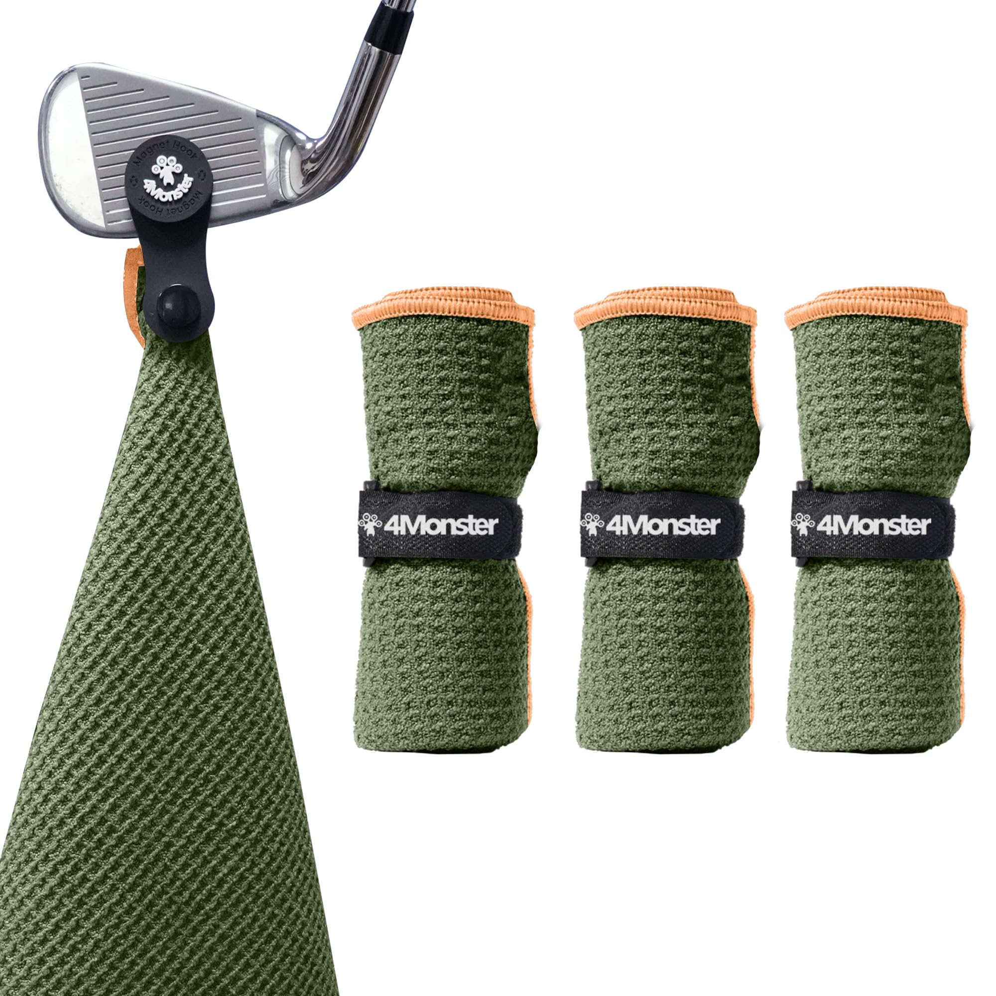 4Monster Golf Towels 3-Pack