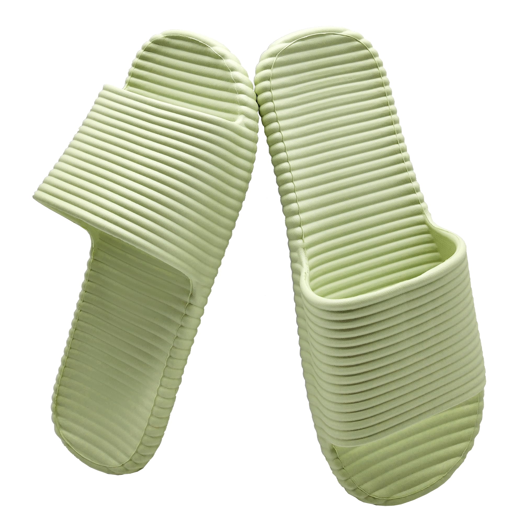 EitCaton Quick Drying Shower Slippers For Women And Men Lightweight Open-toe EVA Non-Slip Slides Sandals Indoor And Outdoor Slipper For Bathroom,Spa,