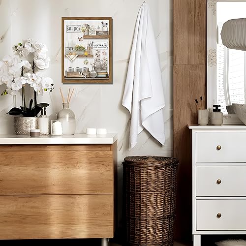 Miniatura 2 de Arte de pared de baño de granja, cuadros rústicos de algodón para relajarse, pinturas para decoración de pared, pósteres de lienzo de flores