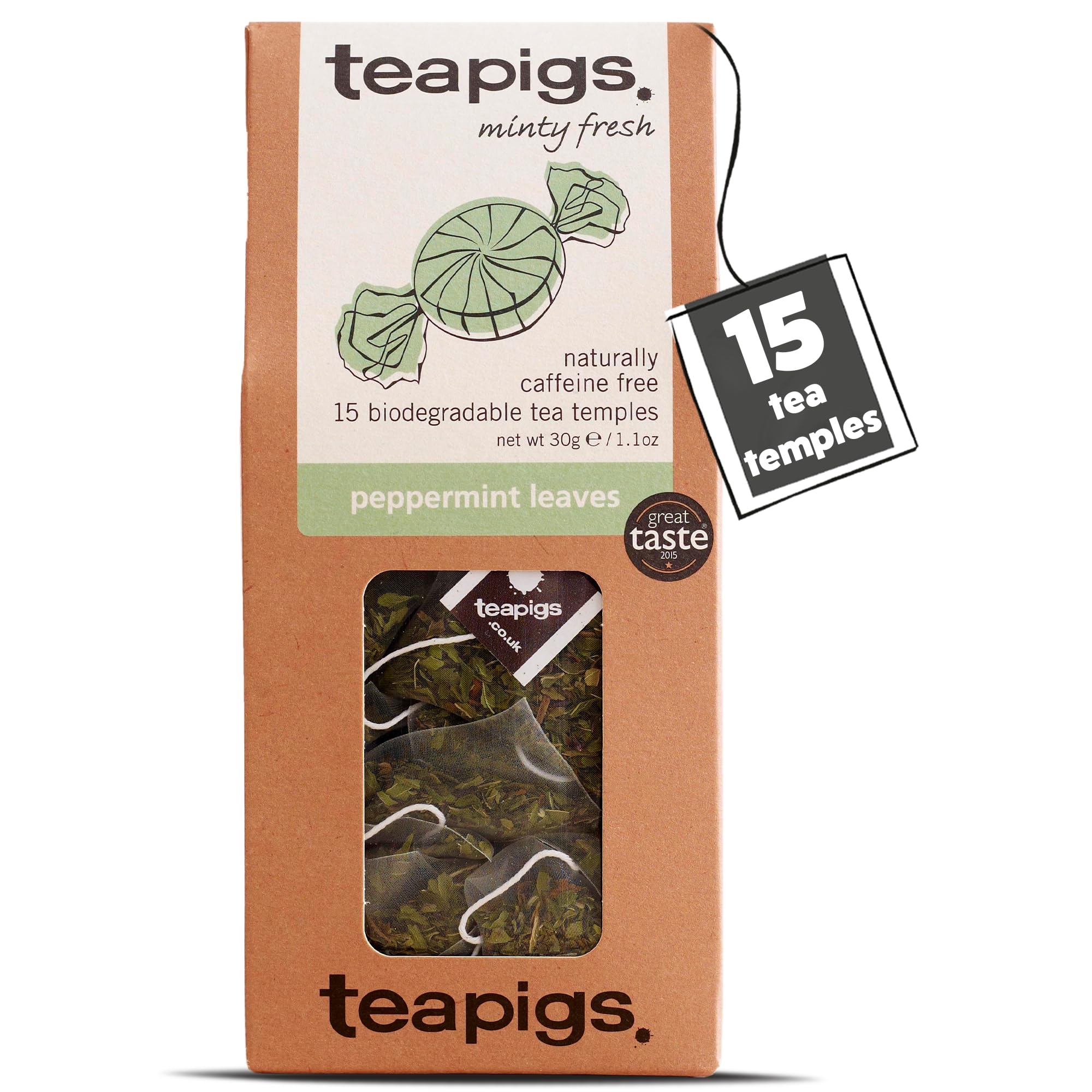 Teapigs Peppermint Leaves Tea 15 Temples Tea Bags