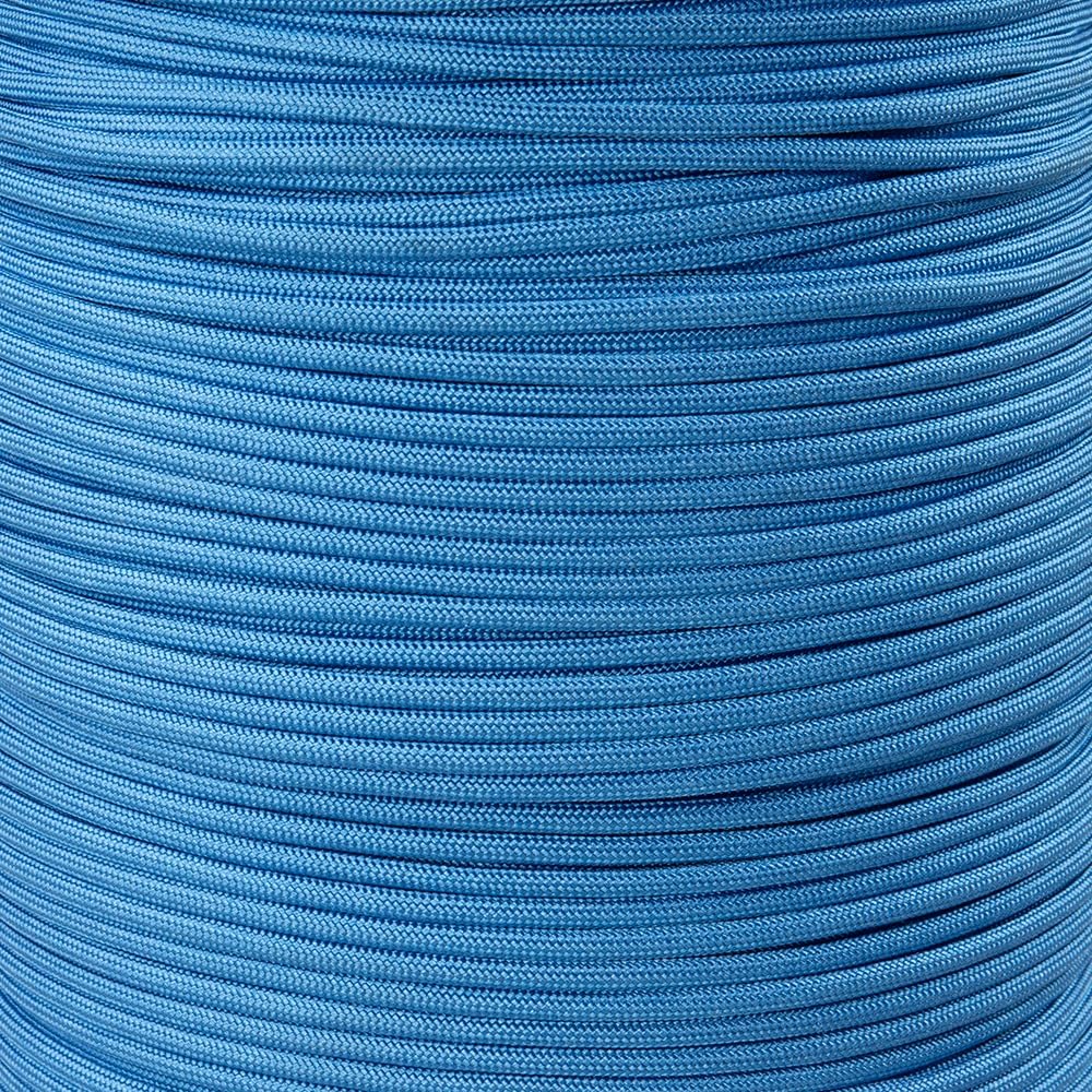 Paracord Planet Solid Color 550lb Paracord – 7 Strand Type III Nylon Cord for Indoor and Outdoor Tasks – Azure (100 ft)