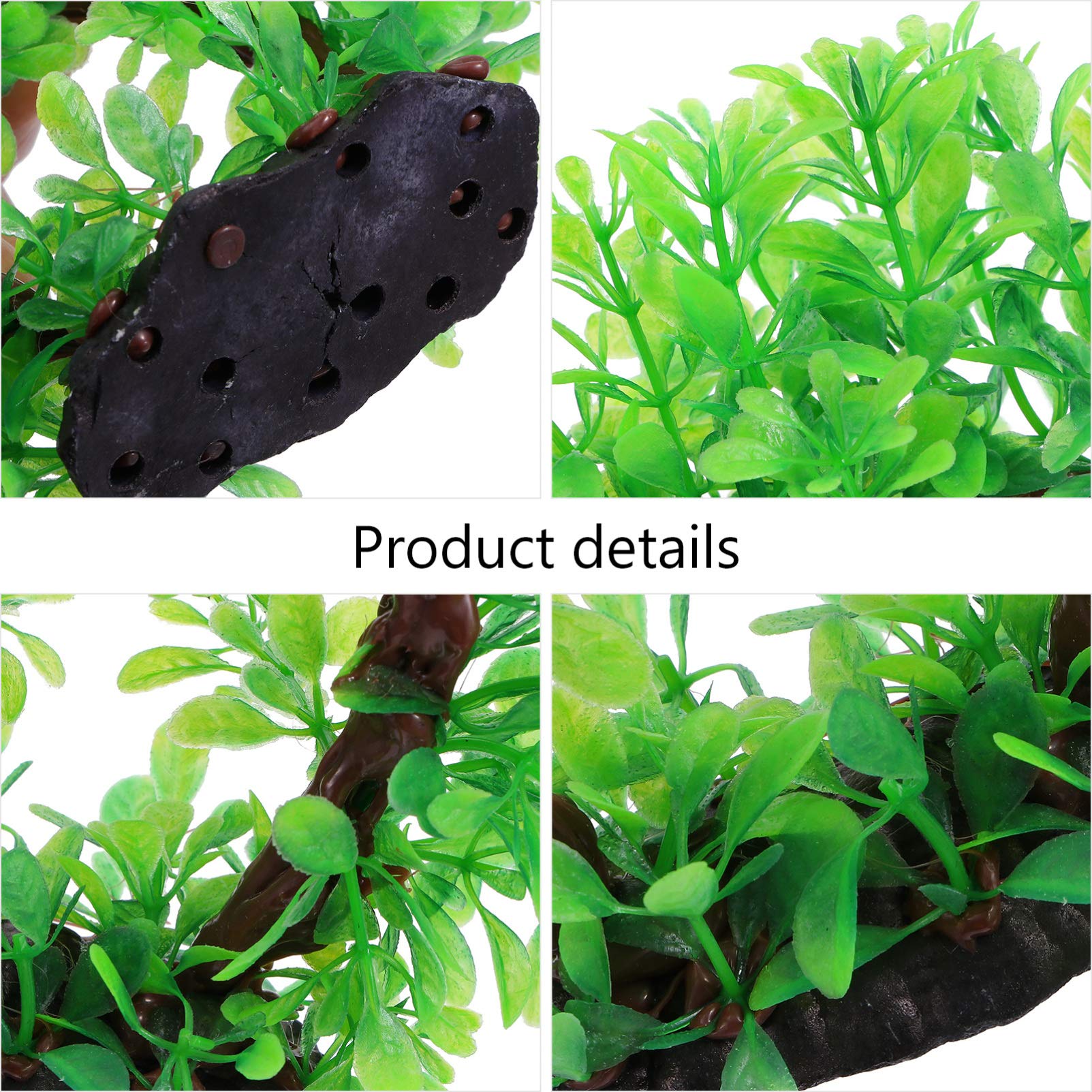 Mipcase 3piezas Decoración Acuática Artificial para Falsas De Paisaje Acuático Accesorios para Peceras y De para Agua y