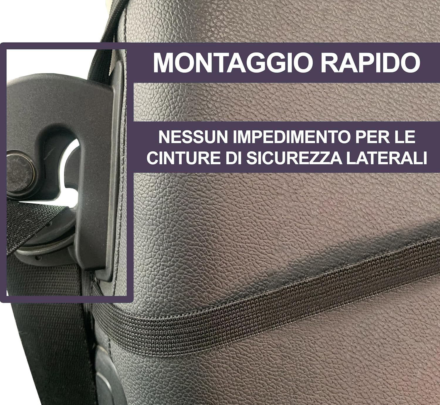 Coprisedili Auto per Smart Made in Italy Set Copri-sedile Anteriori Coppia Nero/Grigio Scuro