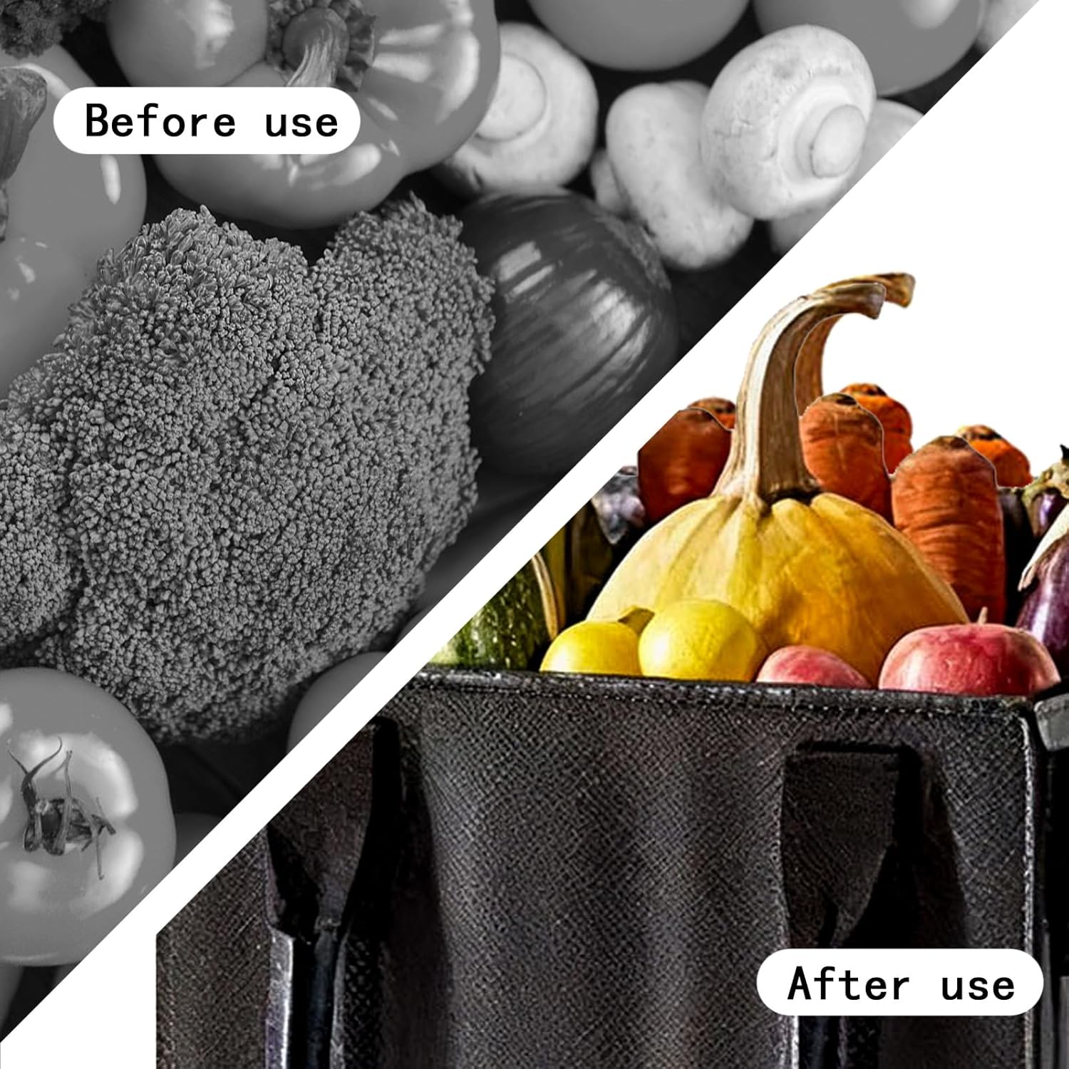 Reusable Grocery Bag on Wheel, Barrier-Free Transportation of Items, Foldable Shopping Cart with Wheels, Can Carry up to 67 Pounds, Suitable for Groceries, Laundry, Camping and Moving.
