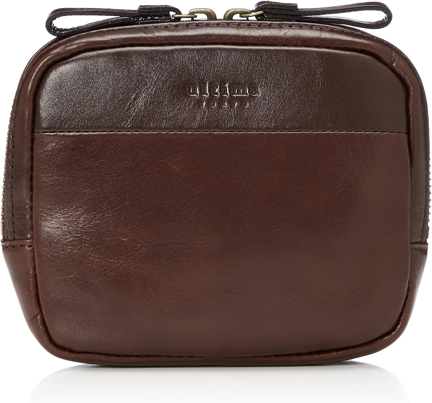 ミドルサイズ トラッカーウォレット 黒×ムラ茶 バラのカービング