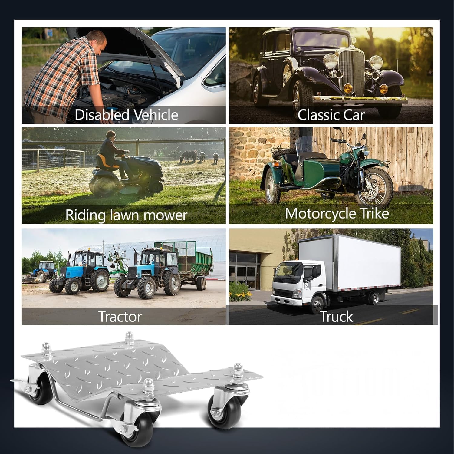 Rangierhilfe Auto Motorrad 2 STK, Rad Rangierheber Set, Reifenheber pkw | und Zuggerät für Materialtransport, Industrie & Forschung – Vielseitig einsetzbar