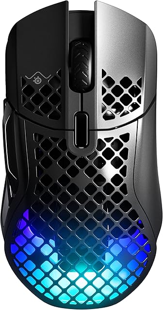 SteelSeries Aerox 5 Wireless Gaming Mouse Ultra Lightweight 74g 9 Buttons Bluetooth/2.4 GHz 180 Hr Battery IP54 Water Resistant PC/MAC FPS, MOBA, Battle Royale