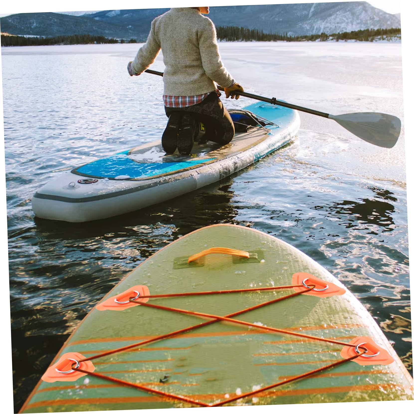 Toddmomy Accessori per fissarsi a Piastre gonfiabili Cuscino del Sedile del Kayak Barca Kit Surf Gonfiabile Toppe per gonfiabili Cuscinetti per Anelli a D per Kayak Nylon Arancia