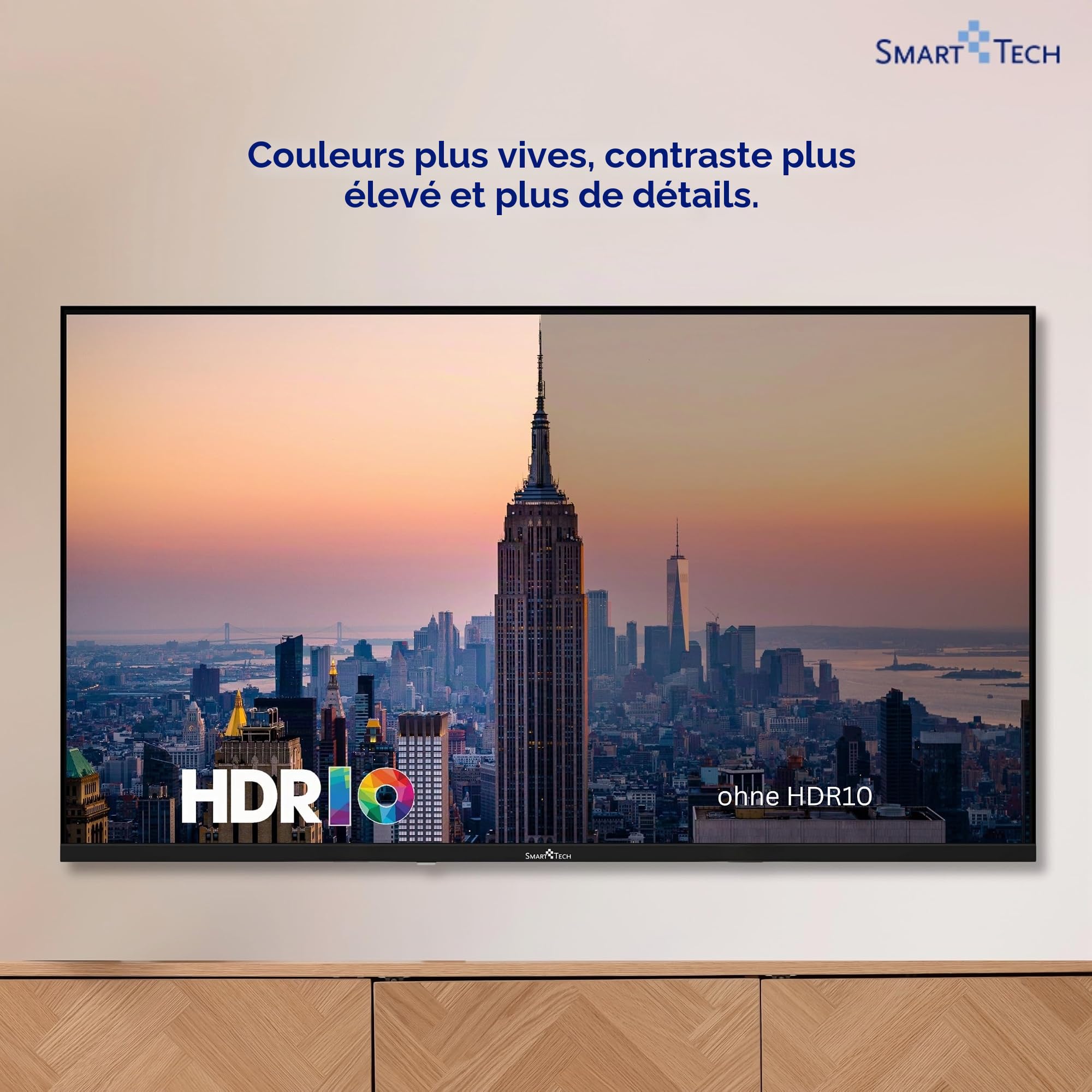 Smart Tech QLED 43QG06V2 Téléviseur Google TV HDR avec résolution 4K UHD, Bluetooth et Triple Tuner, Smart TV 43QG06V2 (2026)