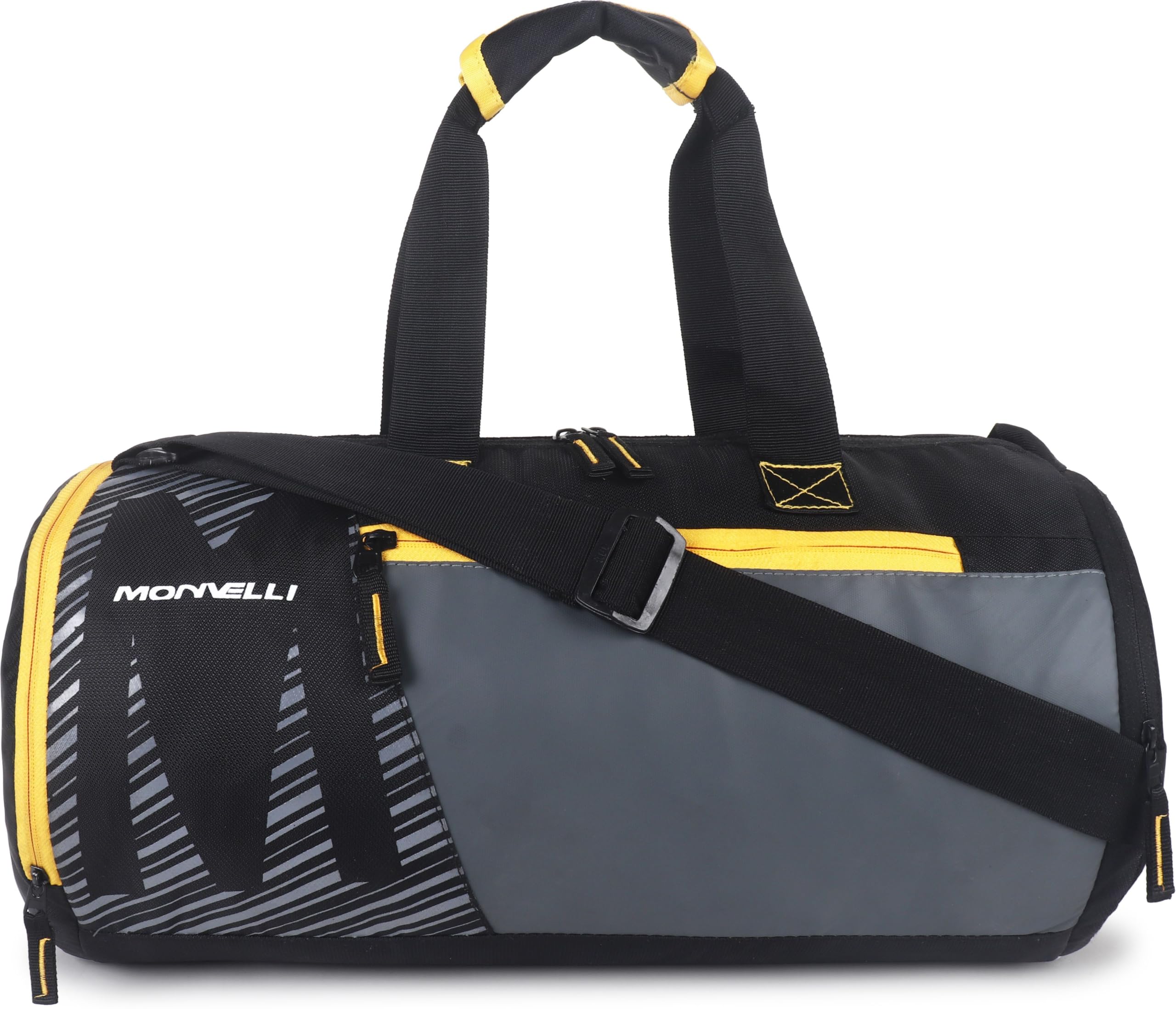 Unisex Duffle Bag Gym Bag Workout Duffle Athletic Gender-Neutral|Blue::Black|46 Litter|2061_Black_Yellow_2.0-image-44