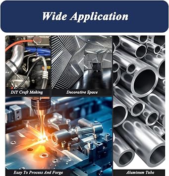 Aluminum Alloy Tube, 6063 Aluminum Straight Tubing OD 48-60Mm Wall Thickness 3Mm Suitable for Industry and Construction,OD: 48mm