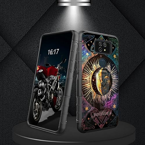 Miniatura 366 de AT&T Calypso 2 (U319AA) Funda con protector de pantalla de vidrio templado resistente con función atril integrado para debut de críquet, ciervo