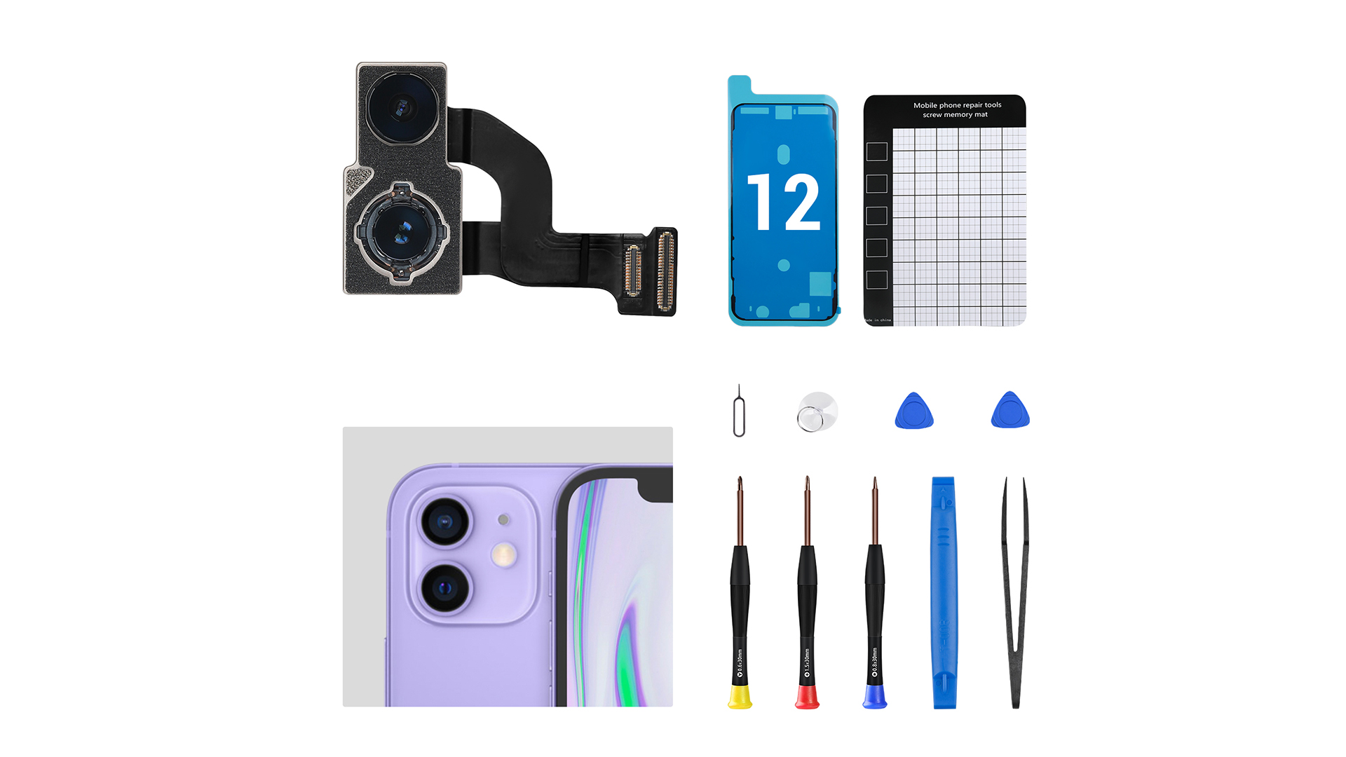 Amazon.com: CYKJGS for iPhone 12 Main Rear Back Camera Replacement